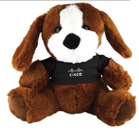Dog Plush - Black Tee